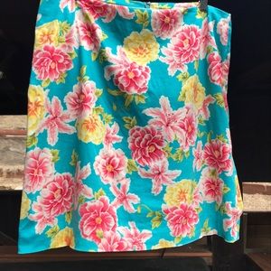 Jones New York Floral Cotton-Blend Skirt .18184